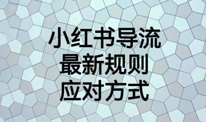 小红书导流最新规则应对方式【揭秘】-紫爵资源库