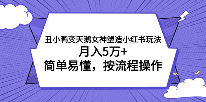 丑小鸭变天鹅女神塑造小红书玩法，月入5万 ，简单易懂，按流程操作-紫爵资源库