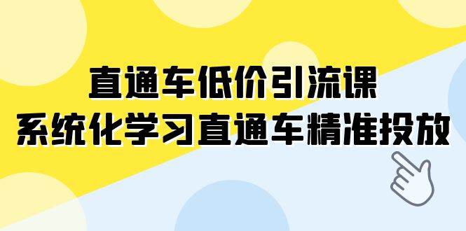 直通车-低价引流课，系统化学习直通车精准投放（14节课）-紫爵资源库