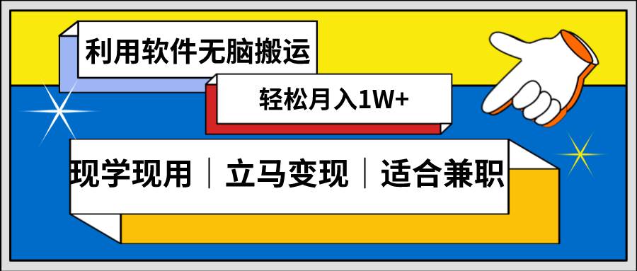 低密度新赛道 视频无脑搬 一天1000 几分钟一条原创视频 零成本零门槛超简单-紫爵资源库