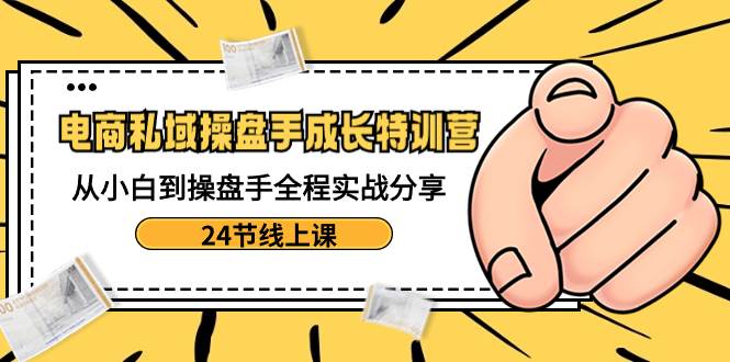 电商私域-操盘手成长特训营：从小白到操盘手全程实战分享-24节线上课-紫爵资源库