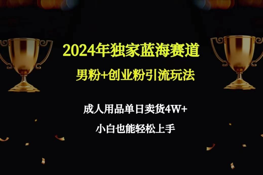 2024年独家蓝海赛道男粉+创业粉引流玩法，成人用品单日卖货4W+保姆教程-紫爵资源库