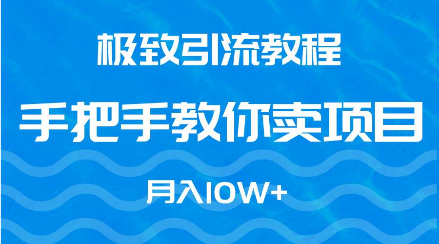 极致引流教程，手把手教你卖项目，月入10W+-紫爵资源库