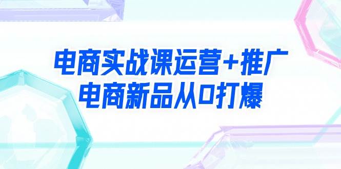 电商实战课运营+推广，电商新品从0打爆（99节视频课）-紫爵资源库