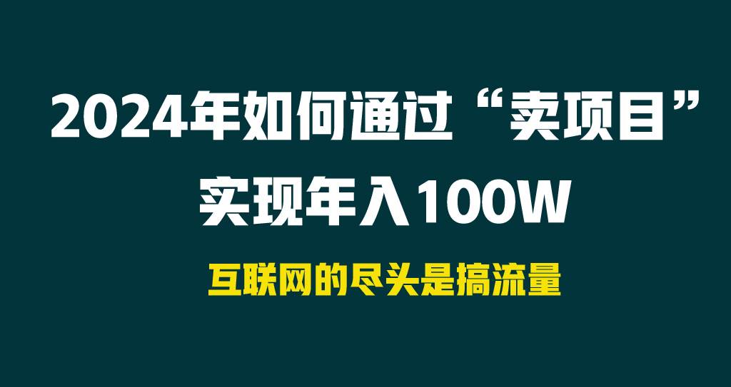 2024年如何通过“卖项目”实现年入100W-紫爵资源库