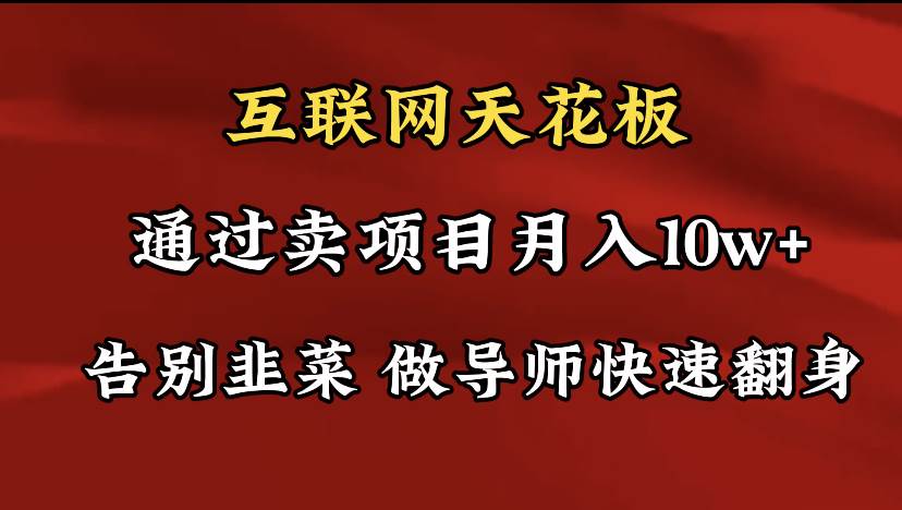 导师训练营互联网的天花板，让你告别韭菜，通过卖项目月入10w+，一定要…-紫爵资源库