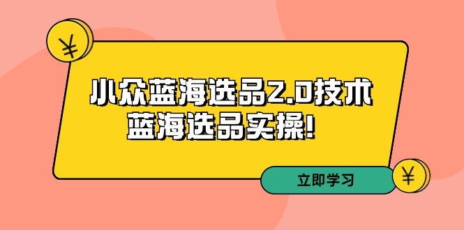 拼多多培训第33期：小众蓝海选品2.0技术-蓝海选品实操-紫爵资源库