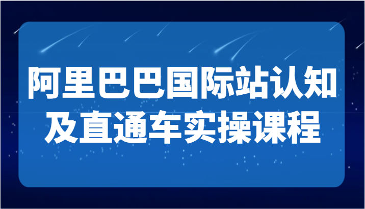 阿里巴巴国际站认知及直通车实操课-国际地产逻辑、国际站运营定位、TOP商家运营思路-紫爵资源库