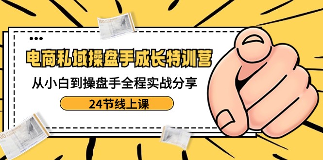 电商私域操盘手成长特训营：从小白到操盘手全程实战分享-24节线上课-紫爵资源库