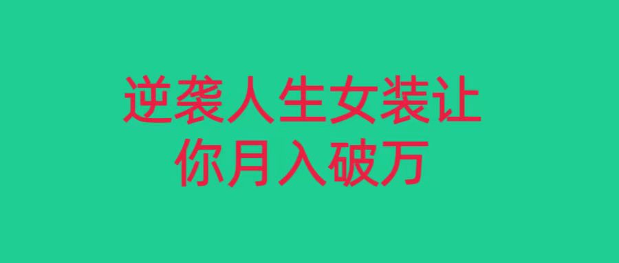 小红书女装无货源月入过万，只要努力就会有成效！-紫爵资源库