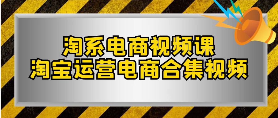 淘系电商视频课，淘宝运营电商合集视频（33节课）-紫爵资源库