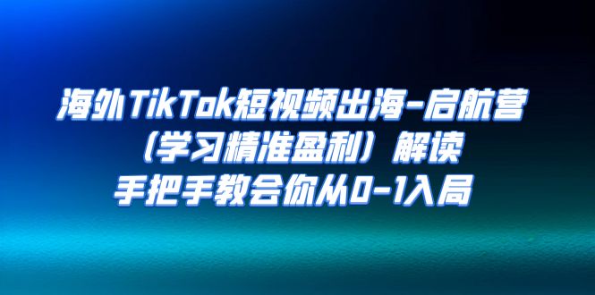 海外TikTok短视频出海-启航营（学习精准盈利）解读，手把手教会你从0-1入局-紫爵资源库