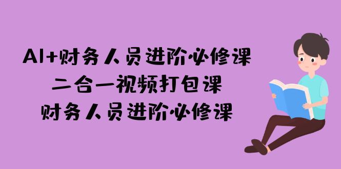 AI + 财务人员进阶必修课二合一视频打包课，财务人员进阶必修课-紫爵资源库