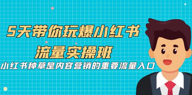 5天带你玩爆小红书流量实操班，小红书种草是内容营销的重要流量入口-紫爵资源库