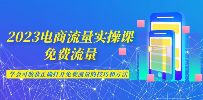 2023电商流量实操课-免费流量，学会可收获正确打开免费流量的技巧和方法-紫爵资源库