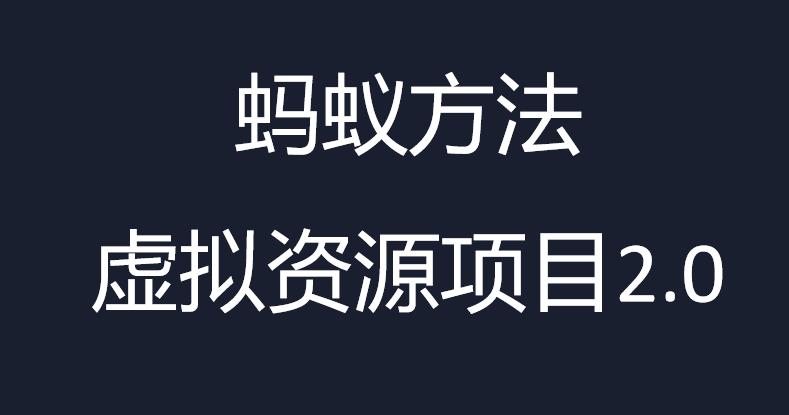 虚拟资源掘金课，虚拟资源的全套玩法 价值1980元-紫爵资源库