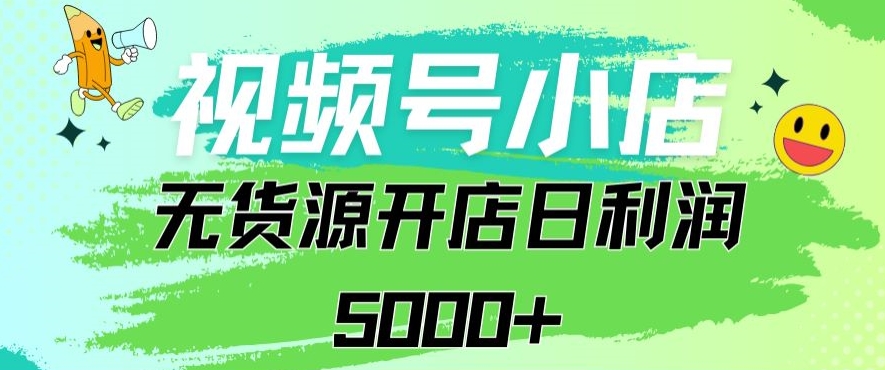 视频号无货源小店从0到1日订单量千单以上纯利润稳稳5000+-紫爵资源库