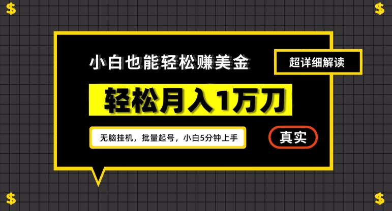 谷歌看广告撸美金2.0，无脑挂机，多号操作，月入1万刀-紫爵资源库