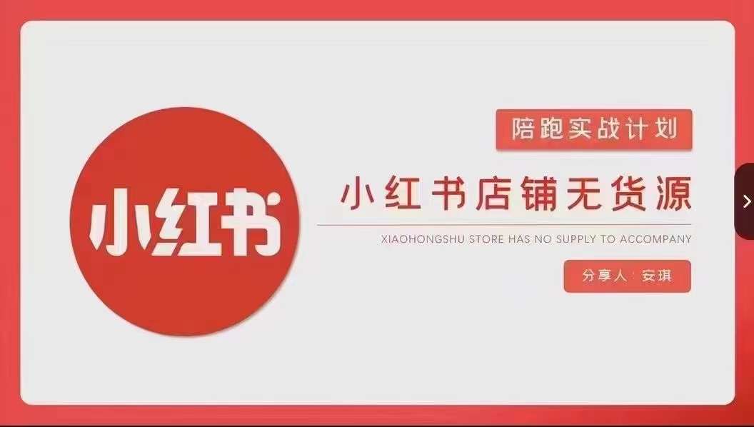 安琪-小红书店铺无货源实战，开店到售后全流程操作-紫爵资源库