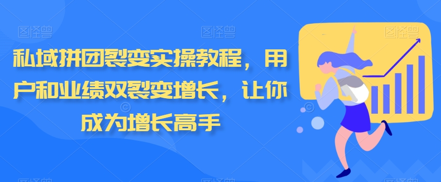 私域拼团裂变实操教程，用户和业绩双裂变增长，让你成为增长高手-紫爵资源库