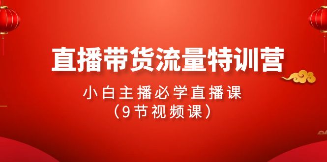 2024直播带货流量特训营，小白主播必学直播课-紫爵资源库