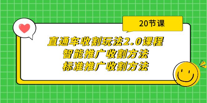 直通车收割玩法2.0课程：智能推广收割方法+标准推广收割方法-紫爵资源库