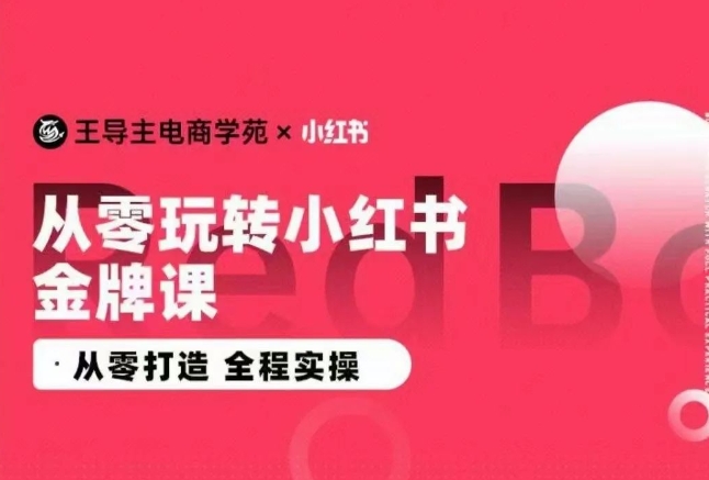 王导主·小红书电商运营实操课，​从零打造  全程实操-紫爵资源库