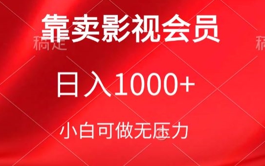 靠卖影视会员，日入1000+，落地保姆级教程，新手可学-紫爵资源库