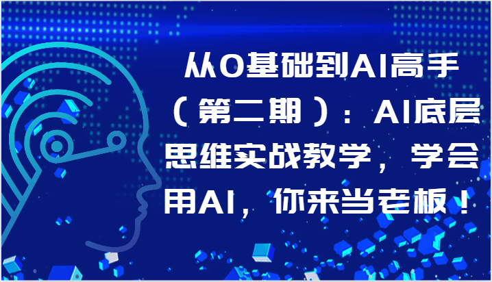 从0基础到AI高手（第二期）：AI底层思维实战教学，学会用AI，你来当老板！-紫爵资源库