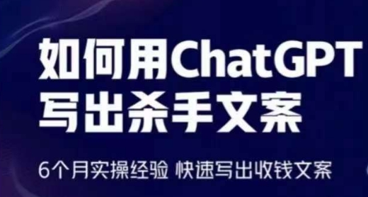 如何用ChatGPT写出杀手文案，6个月实操经验，快速写出收钱文案-紫爵资源库