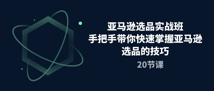 亚马逊选品实战班，手把手带你快速掌握亚马逊选品的技巧-紫爵资源库