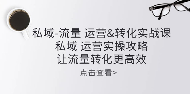 私域-流量 运营&转化实操课：私域 运营实操攻略 让流量转化更高效-紫爵资源库