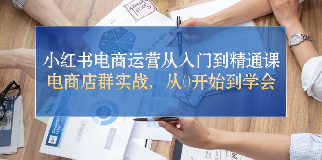 小红书电商运营从入门到精通课，电商店群实战，从0开始到学会-紫爵资源库