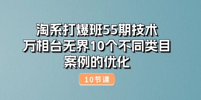 淘系打爆班55期技术：万相台无界10个不同类目案例的优化-紫爵资源库