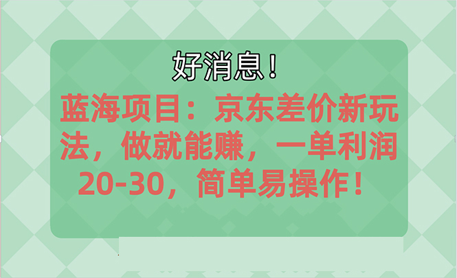 越早知道越能赚到钱的蓝海项目：京东大平台操作，一单利润20-30，简单…-紫爵资源库