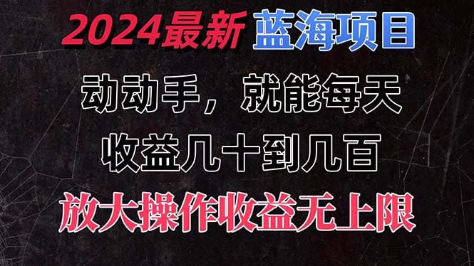 有手就行的2024全新蓝海项目，每天1小时收益几十到几百，可放大操作收…-紫爵资源库