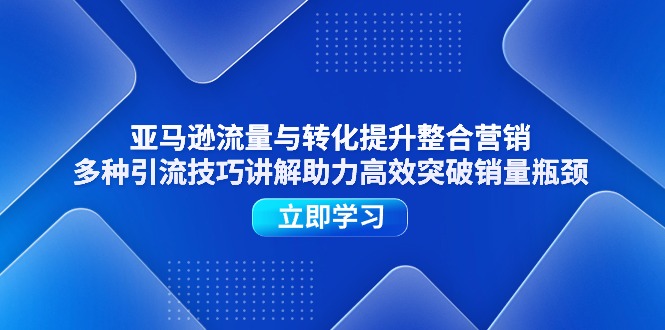 亚马逊流量与转化提升整合营销，多种引流技巧讲解助力高效突破销量瓶颈-紫爵资源库