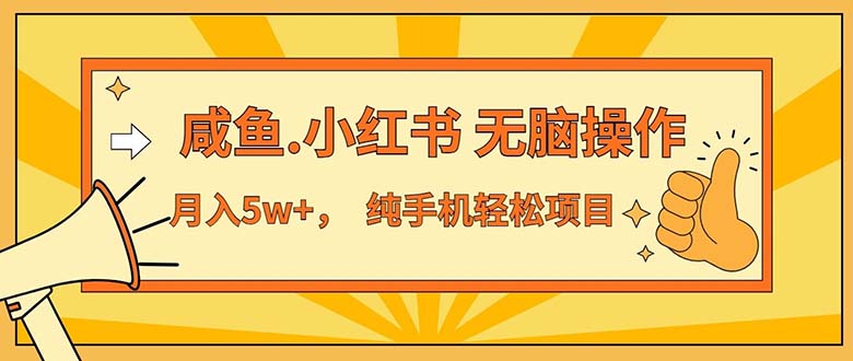 2024最赚钱的项目，咸鱼，小红书无脑操作，每单利润500+，轻松月入5万+…-紫爵资源库