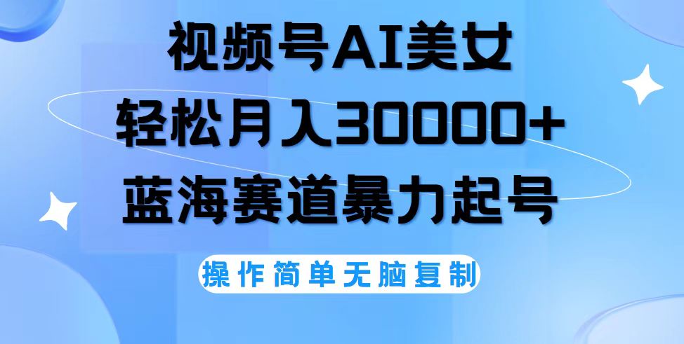 视频号AI美女跳舞，轻松月入30000+，蓝海赛道，流量池巨大，起号猛，无…-紫爵资源库