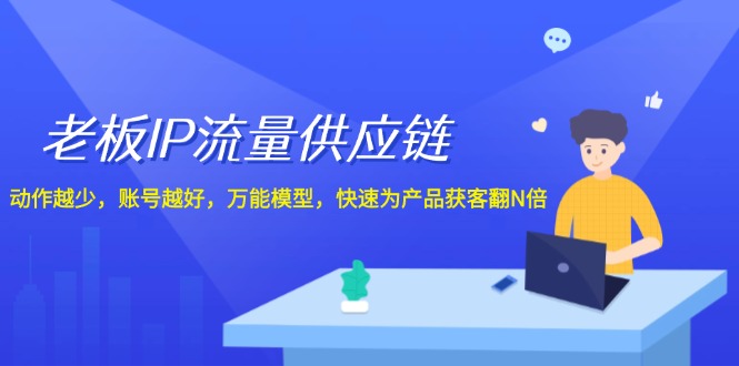 老板 IP流量 供应链，动作越少，账号越好，万能模型，快速为产品获客翻N倍-紫爵资源库