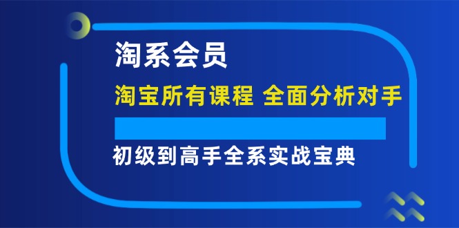 淘系会员【淘宝所有课程，全面分析对手】，初级到高手全系实战宝典-紫爵资源库