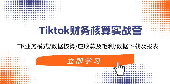 Tiktok财务核算实战营：TK业务模式/数据核算/应收款及毛利/数据下载及报表-紫爵资源库