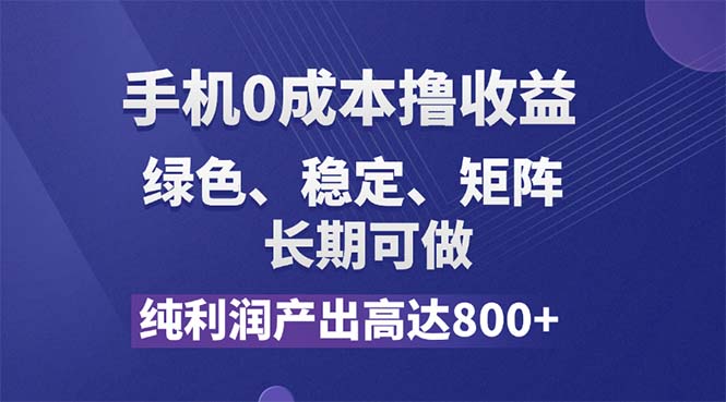 纯利润高达800+，手机0成本撸羊毛，项目纯绿色，可稳定长期操作！-紫爵资源库