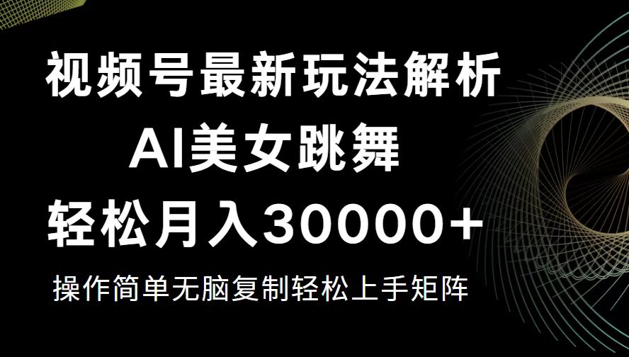 视频号最新暴利玩法揭秘，轻松月入30000+-紫爵资源库