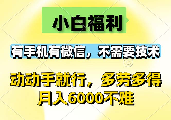 小白福利，有手机有微信，0成本，不需要任何技术，动动手就行，随时随…-紫爵资源库