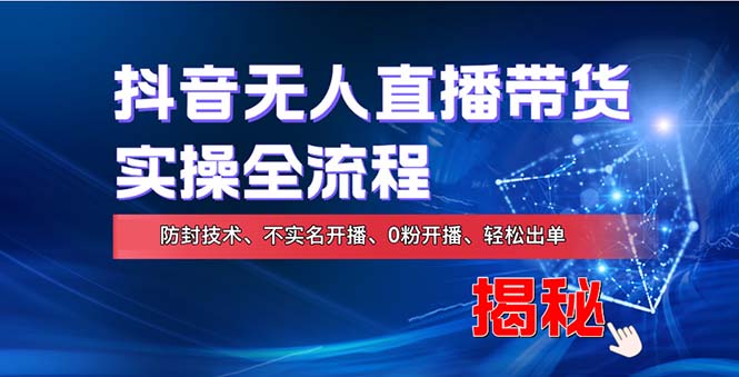 在线赚钱新途径：如何用抖音无人直播实现财务自由，全套实操流程，含…-紫爵资源库