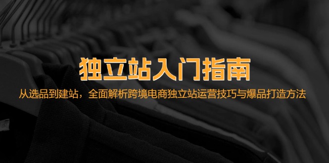 独立站入门指南：从选品到建站，全面解析跨境电商独立站运营技巧与爆品…-紫爵资源库