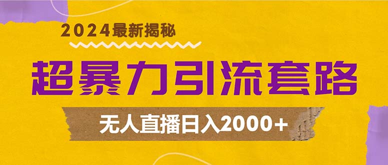 超暴力引流套路，无人直播日入2000+-紫爵资源库