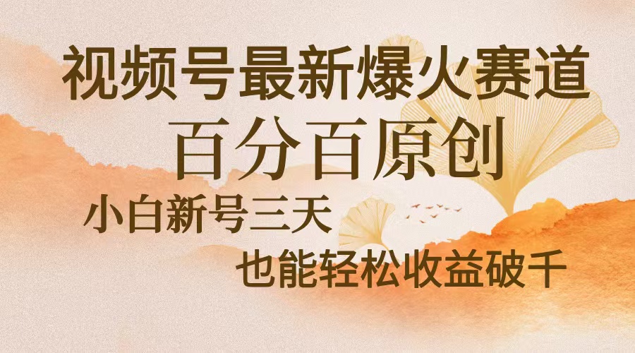 图片[1]-视频号最新爆火赛道，中老年粉深信不疑，百分百原创，新号三天收益轻松…-紫爵资源库